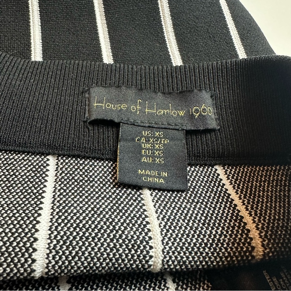 House of Harlow 1960 Striped Knit Maxi Skirt | Pleated Column · Quiet Luxury - Picture 6 of 10